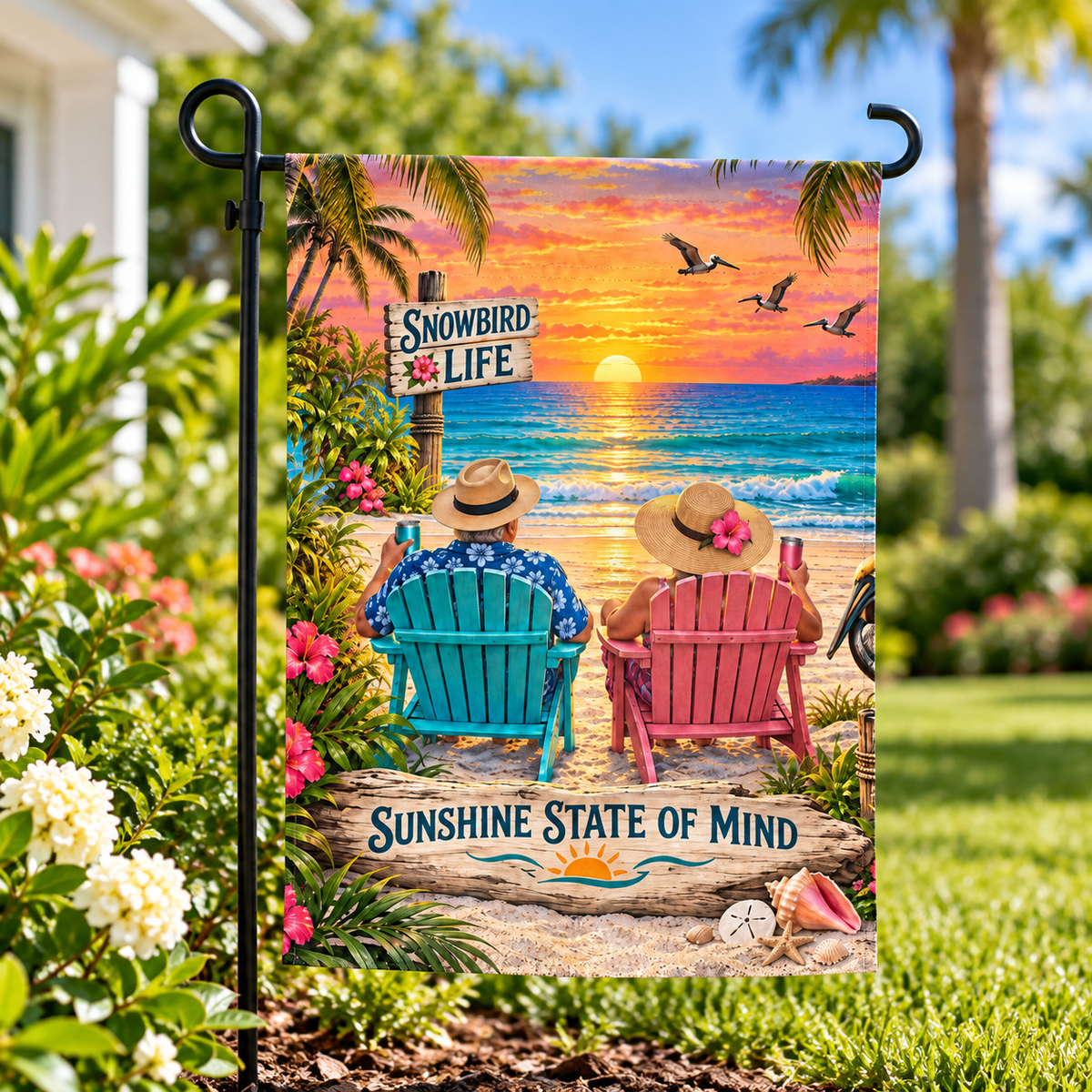 Retirement & Snowbird Garden Flags