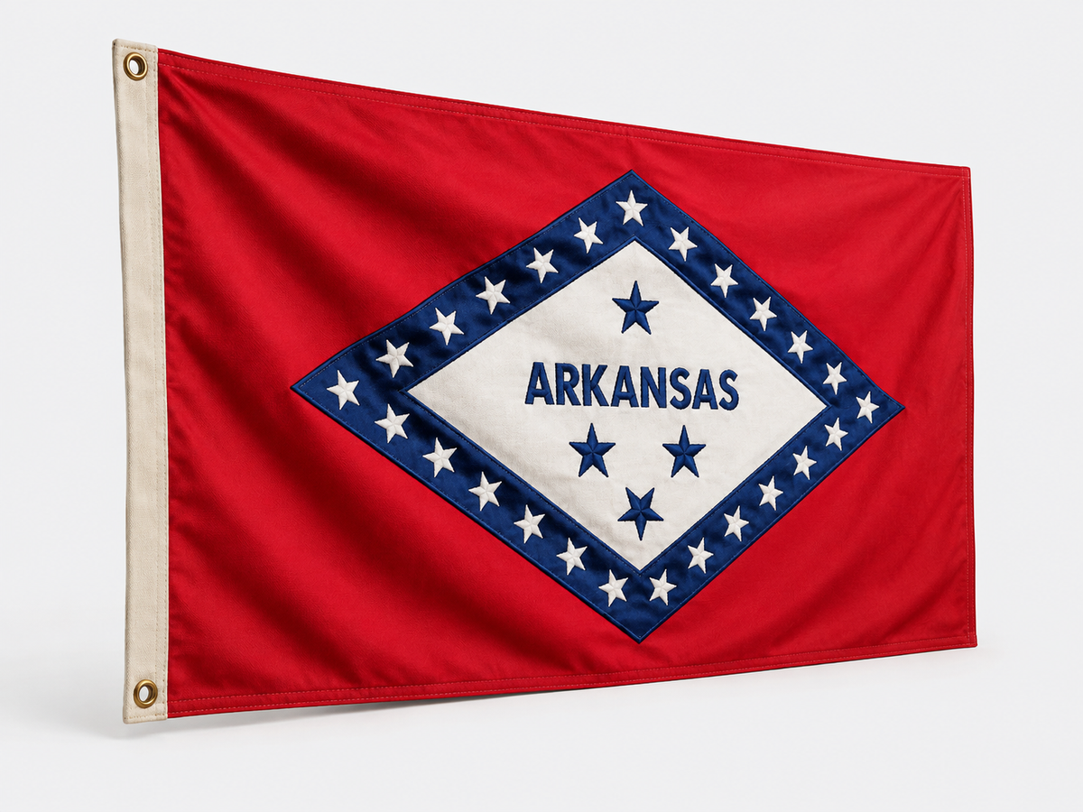 Arkansas 3'x5' Embroidered Flag