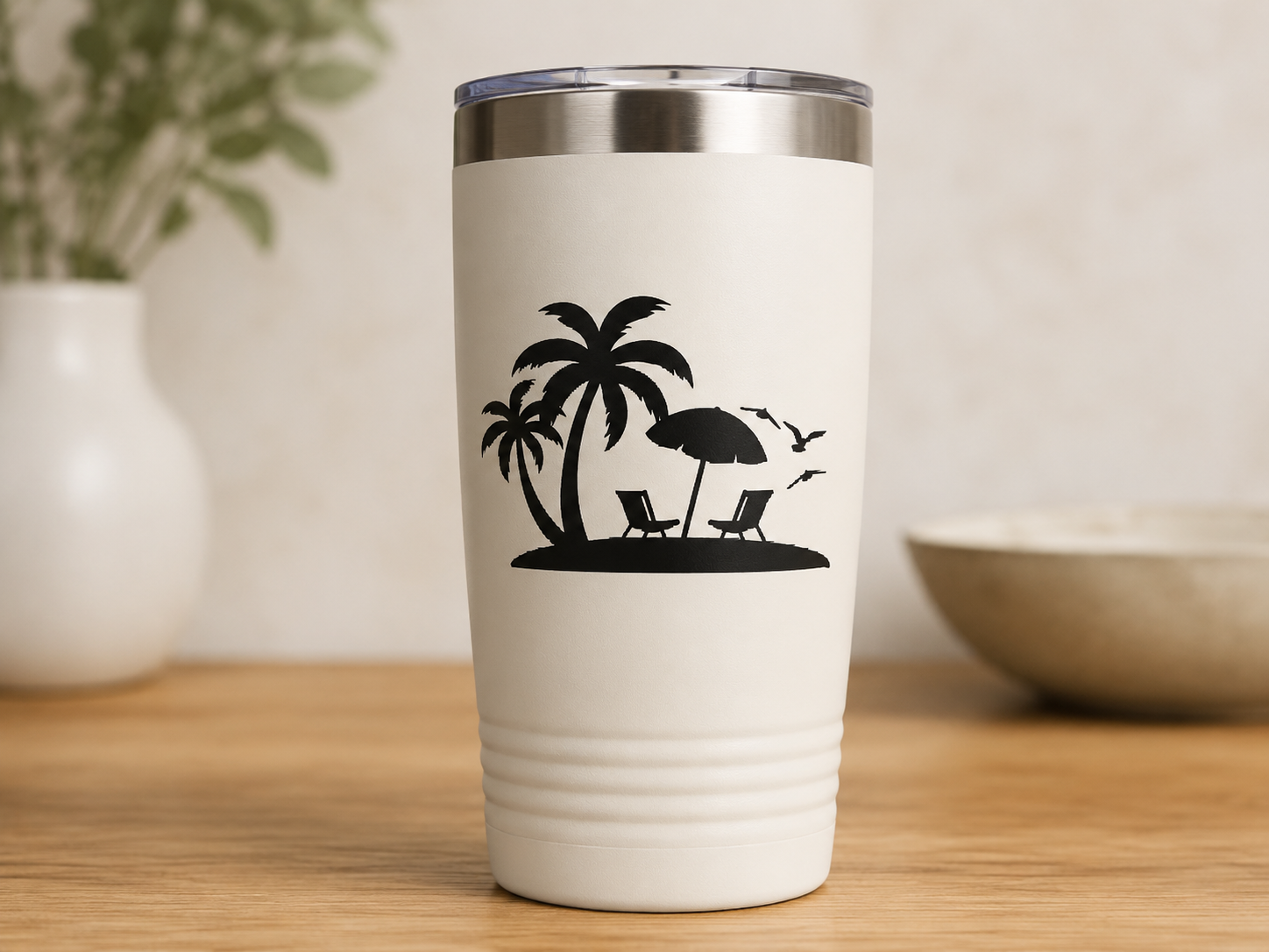 Beach Retirement Decal – 5" x 5" Vinyl