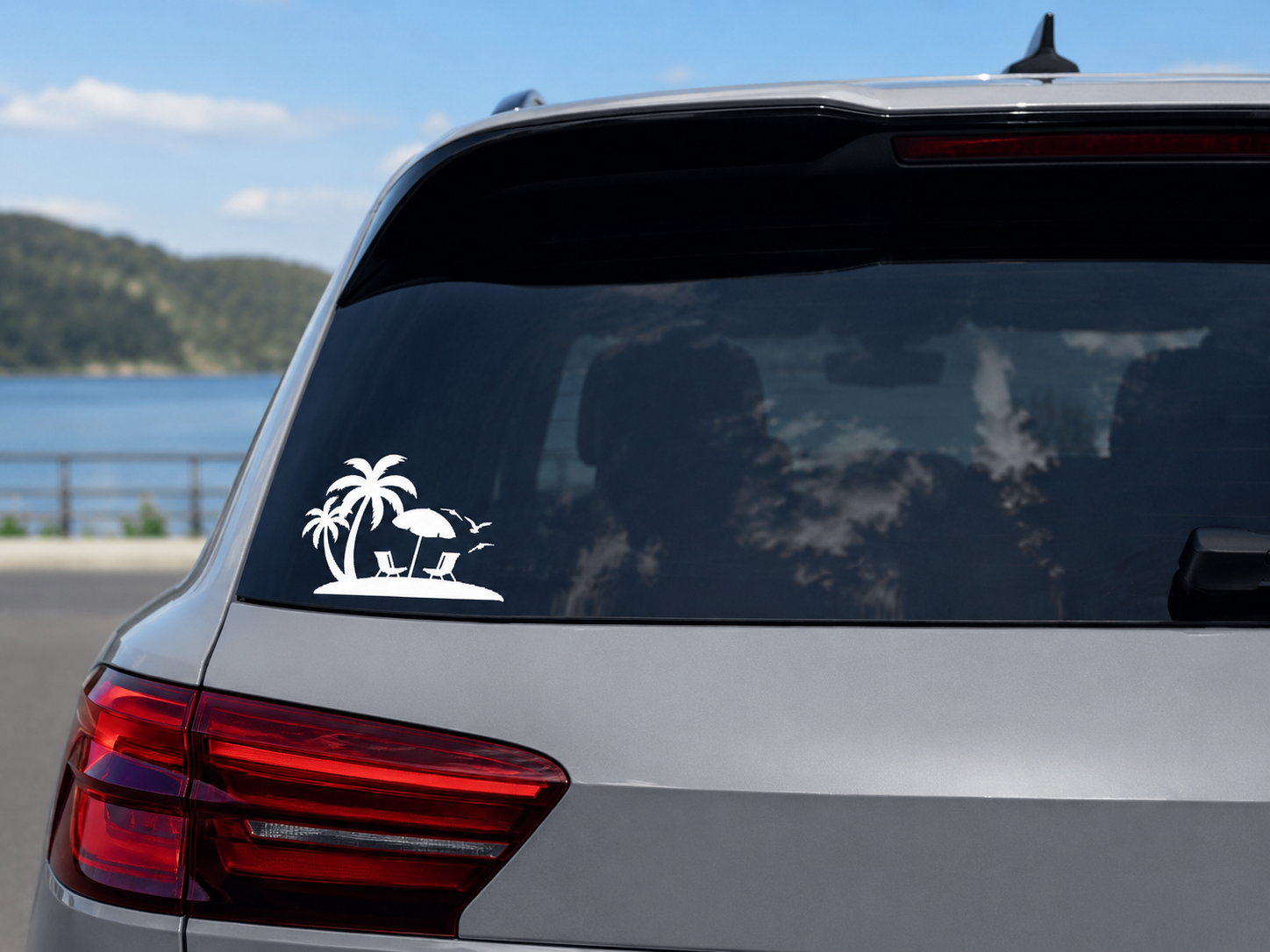 Beach Retirement Decal – 5" x 5" Vinyl