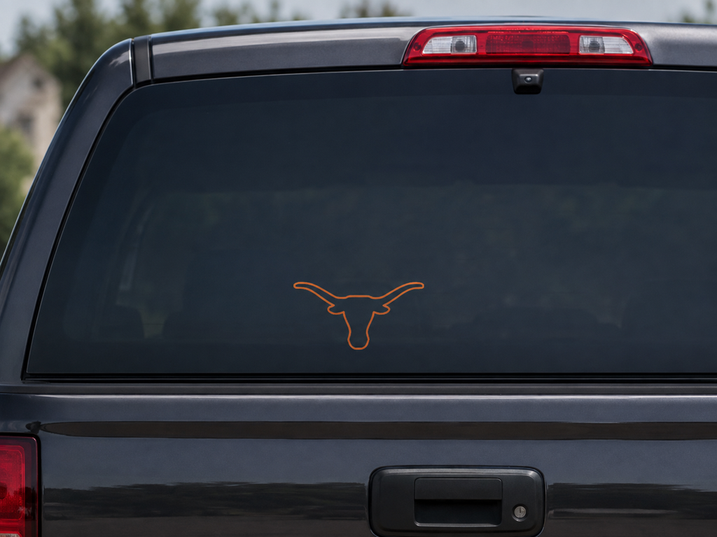 Texas Longhorn Decal – 5" x 5" Vinyl