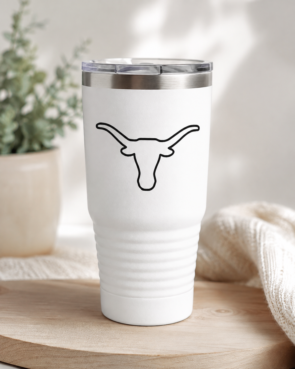 Texas Longhorn Decal – 5" x 5" Vinyl