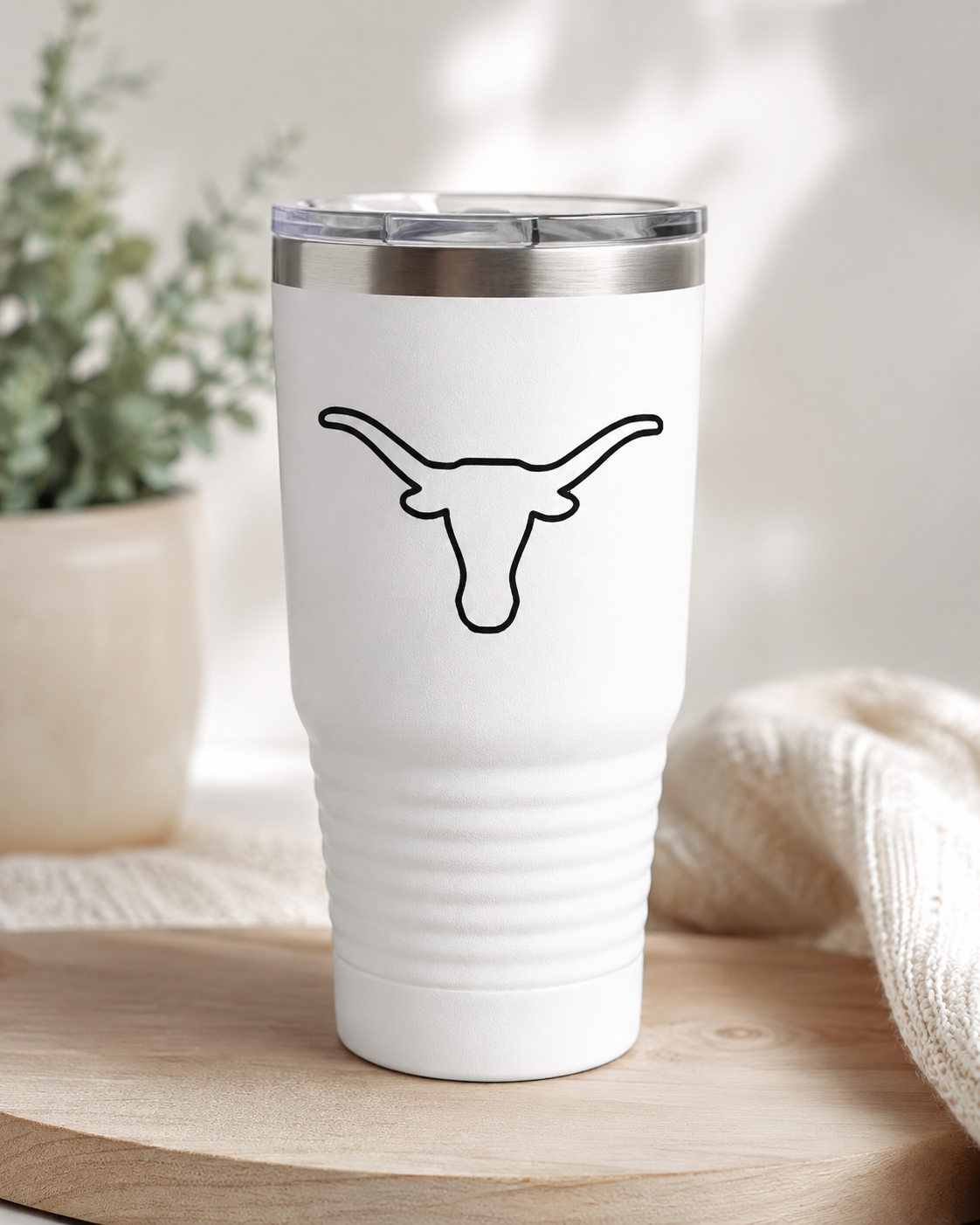 Texas Longhorn Decal – 5" x 5" Vinyl