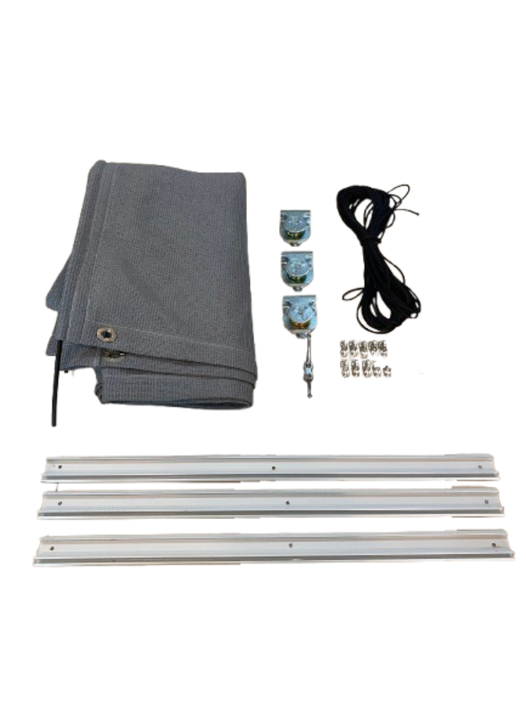 Custom Shadecloth Rollup Kit, Turn Button Tie Downs.