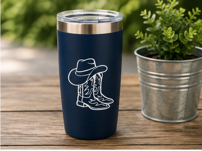 Cowboy Boots & Hat Decal – 5" x 5" Vinyl