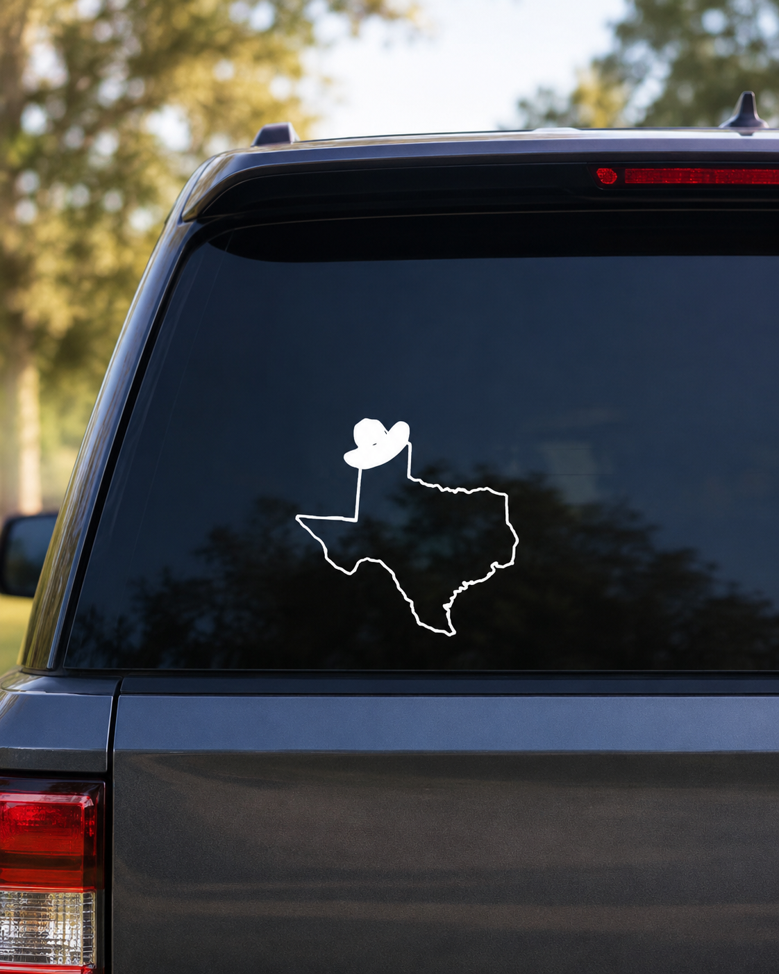 Winter Texan Cowboy Hat Decal – 5" x 5" Vinyl