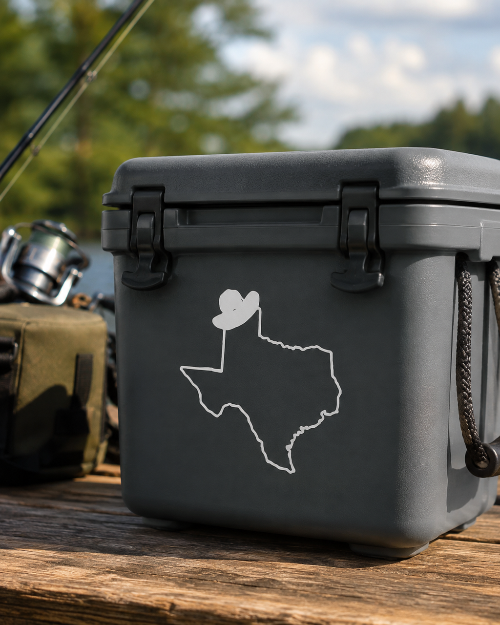 Winter Texan Cowboy Hat Decal – 5" x 5" Vinyl